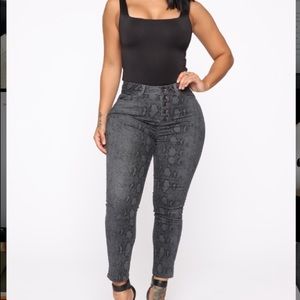Snake print Fashion Nova jeans